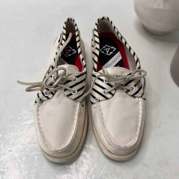 Sperry Authentic Original 2-Eye Bionic Striped Boat Shoe WhiteSTS84564 Women 6.5 - Picture 5 of 9